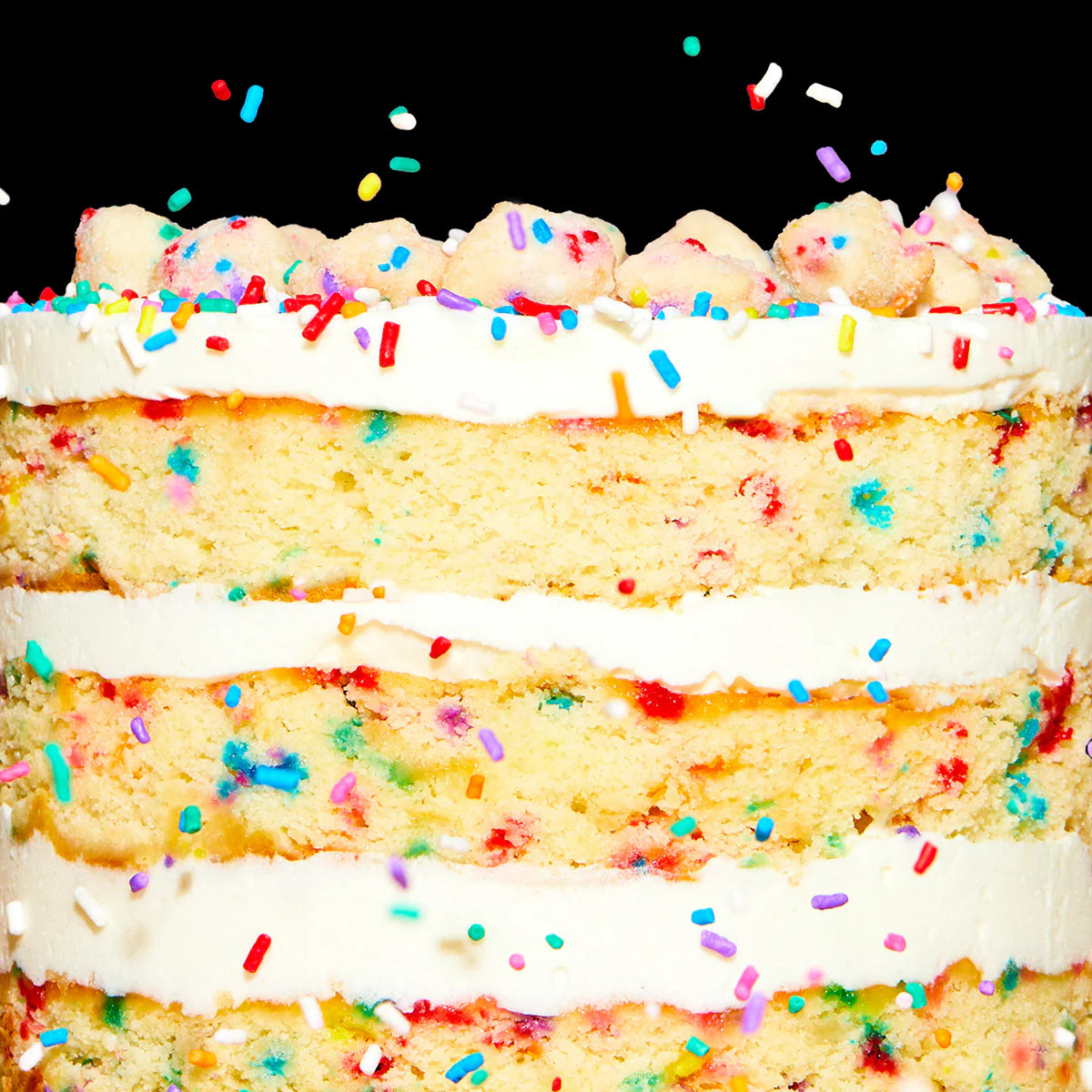 Milk Bar birthday cake with rainbow sprinkles